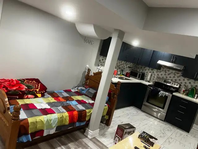$350/month rent gets you a single bed in the middle of a kitchen in&nbsp;Brampton